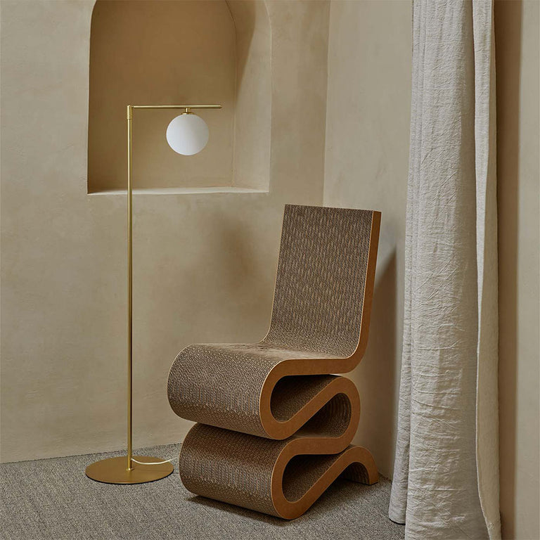 Endo LED Floor Lamp Matt Brass - ARO.P1156/ORO