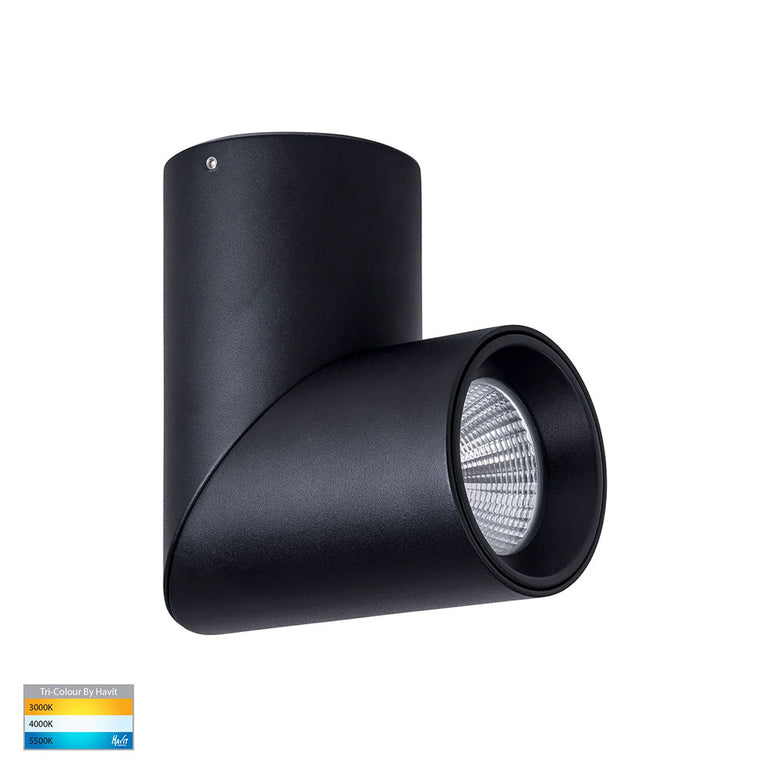Nella 12W CCT 12V DC LED Rotatable Downlight Black - HV5823T-BLK-12V