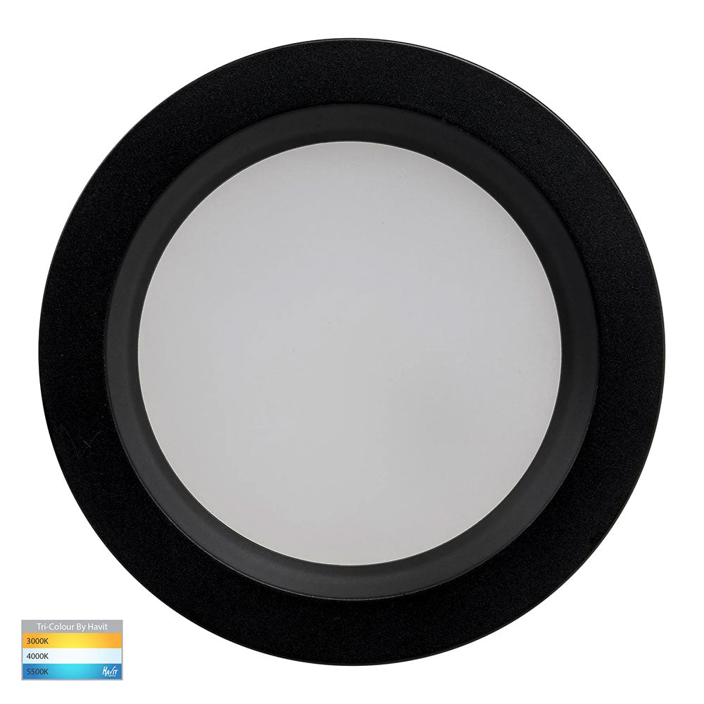 Polly 8W CCT 24V DC LED 110mm Downlight Black - HV5522T-BLK-24V