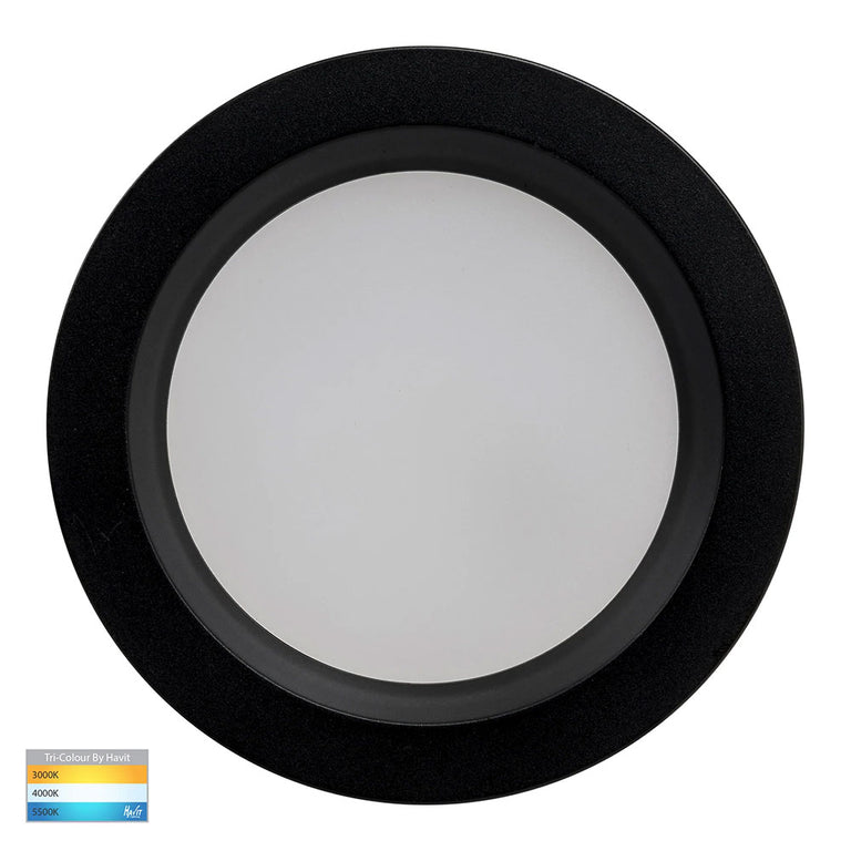 Polly 8W CCT 24V DC LED 110mm Downlight Black - HV5522T-BLK-24V