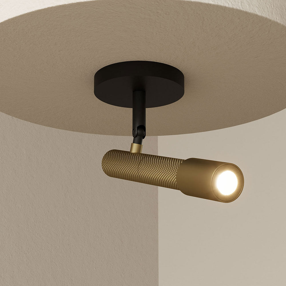 Ycro LED Ceiling Light Matt Black / Matt Brass - ARO.T1297/NEG-ORO