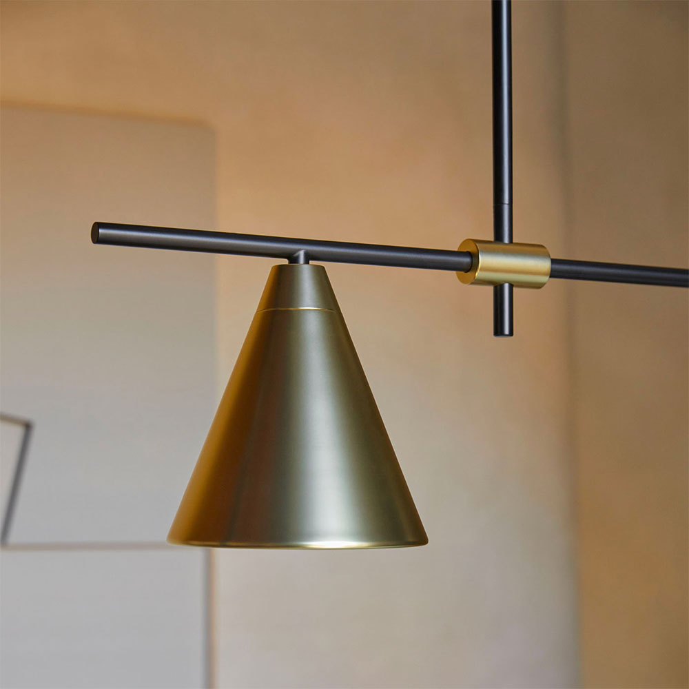 Crane Pendant Matt Black / Matt Brass - ARO.C1241