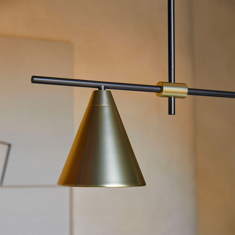 Crane Pendant Matt Black / Matt Brass - ARO.C1241