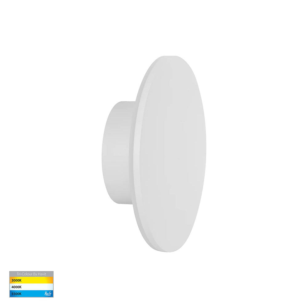 Halo 7W CCT 12V DC LED 150mm Round Wall Light White - HV3591T-WHT-12V