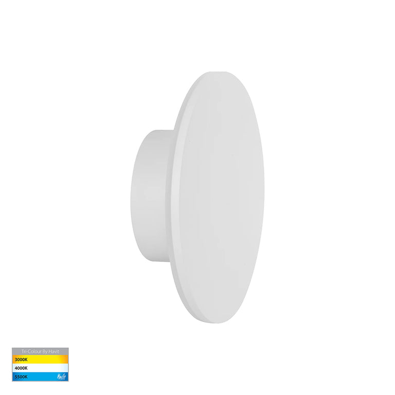 Halo 7W CCT 12V DC LED 150mm Round Wall Light White - HV3591T-WHT-12V