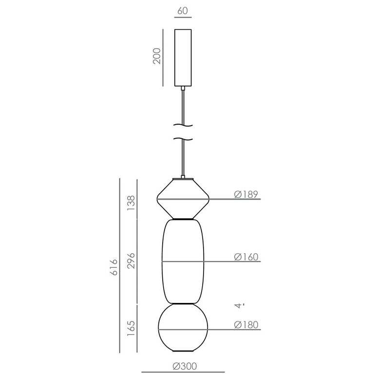 Papi LED Pendant White