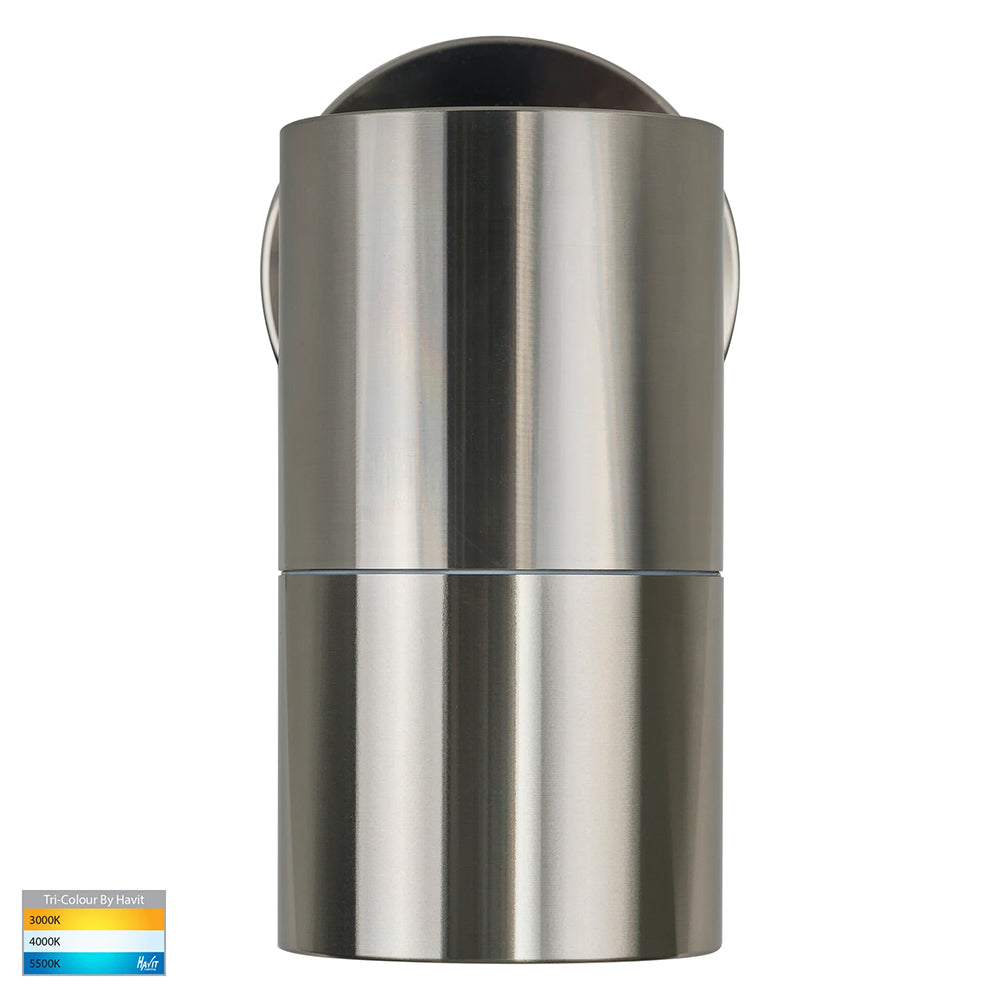 Tivah 9in1 CCT 240V GU10 LED Fixed Wall Light Titanium Aluminium - HV1185T