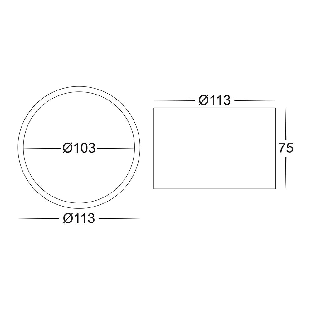 Nella 12W CCT 12V DC LED Surface Mounted Downlight White - HV5803T-WHT-12V