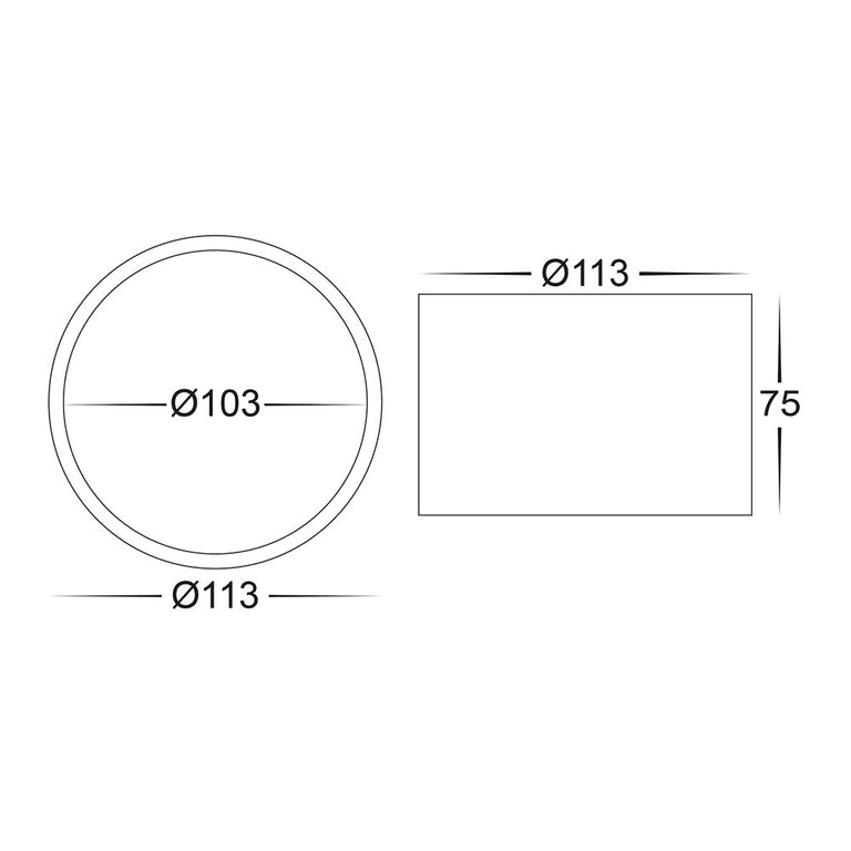Nella 12W CCT 12V DC LED Surface Mounted Downlight White - HV5803T-WHT-12V