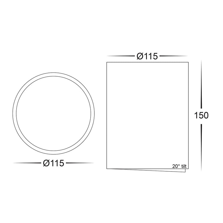 Nella 18W CCT 12V DC LED Tilt Downlight Black - HV5815T-BLK-12V