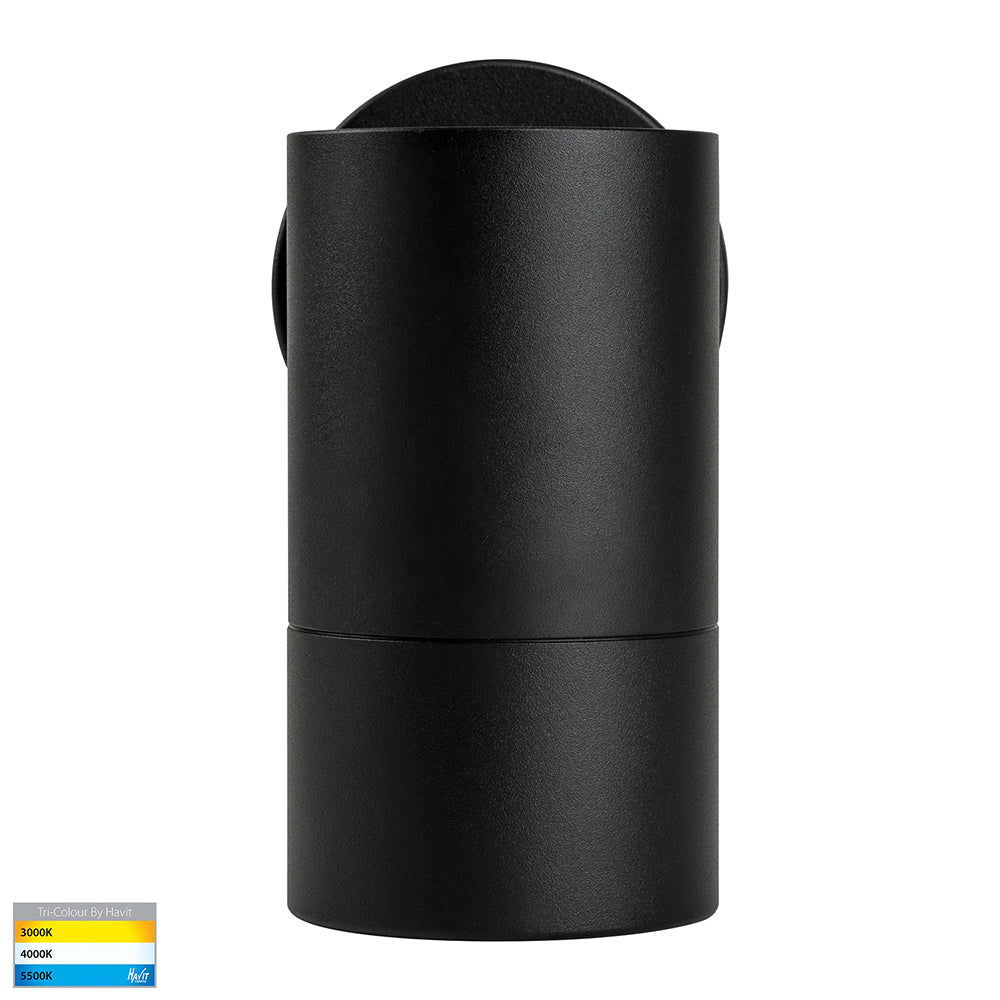 Maxi Tivah 12W CCT 240V LED Fixed Wall Light Black - HV1128T