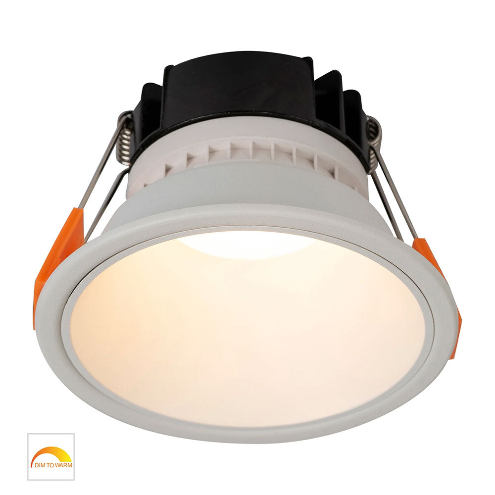 Gleam 9W 240V LED 97mm Downlight White & White / Warm - HV5528D2W-WW