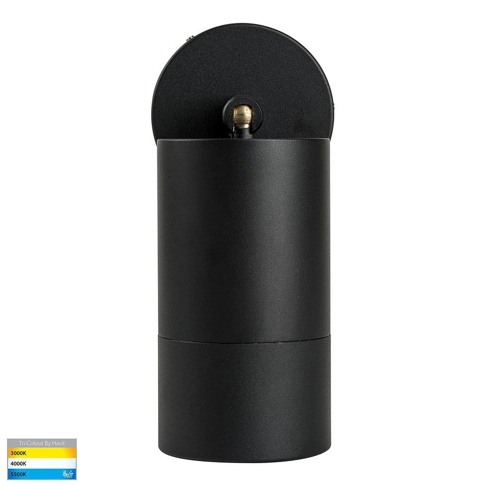 Maxi Tivah 12W CCT 240V LED Single Adjustable Wall Light Black - HV1228T