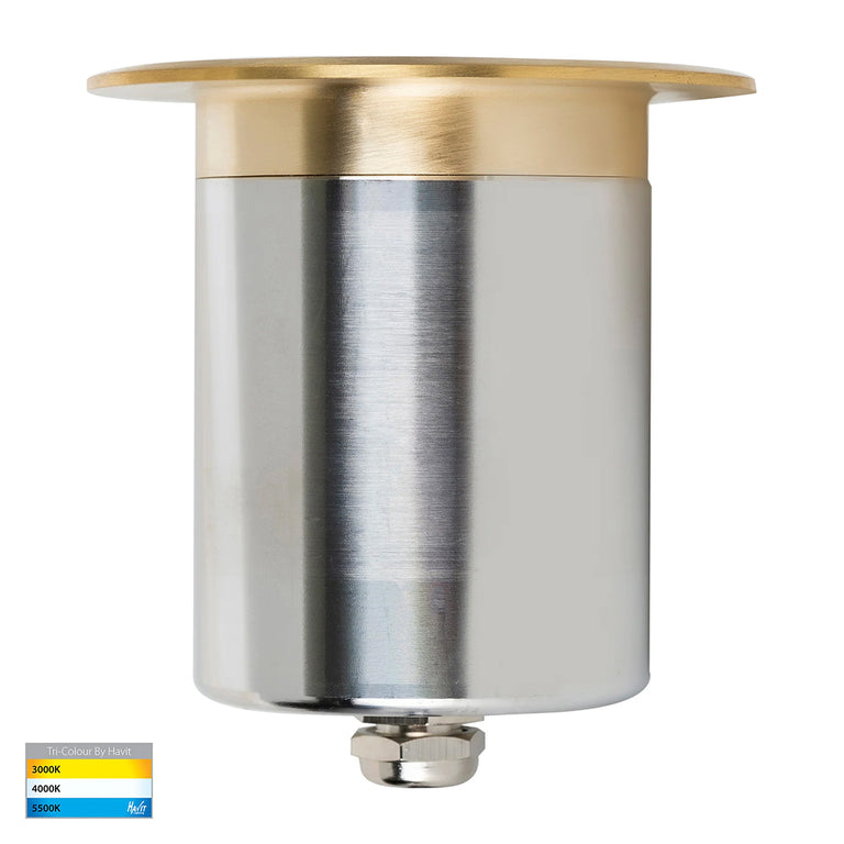 Ollo 5W CCT 12V DC MR16 LED Step or Inground Light Brass - HV19022T-BR