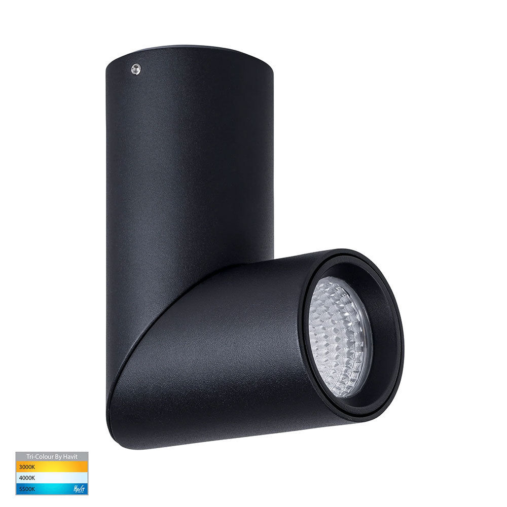 Nella 7W CCT 240V LED Rotatable Downlight Black - HV5822T-BLK