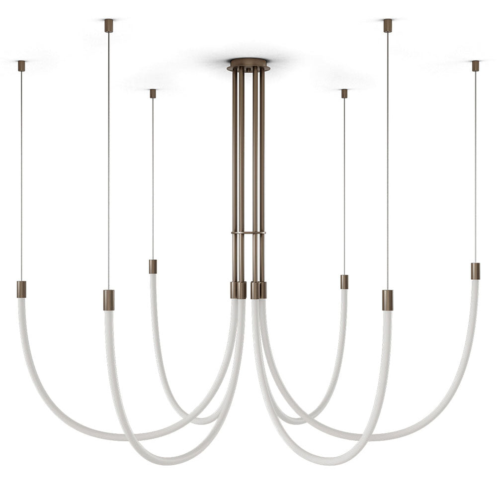 Cram 6 Light LED Linear Pendant Aged Gold - ARO.C1329/6/ORO
