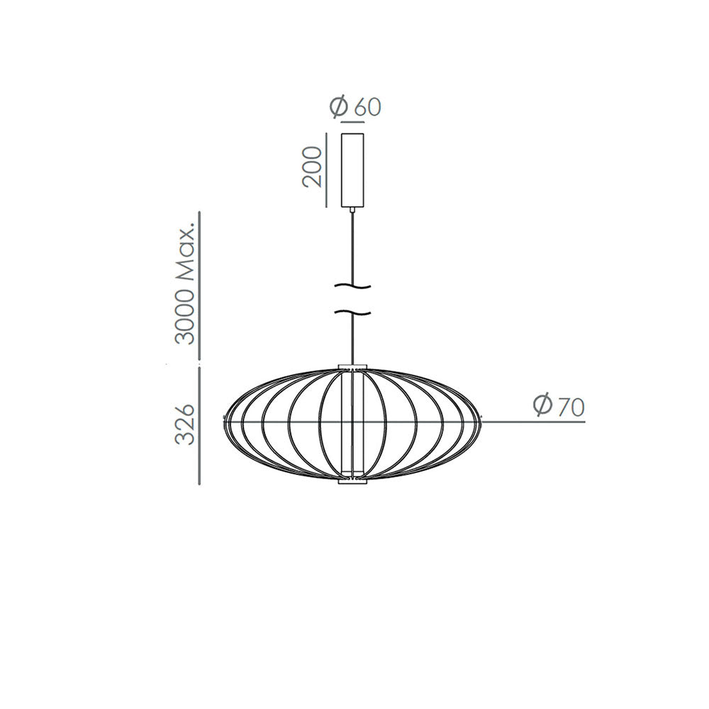 Pepo LED Disc Pendant Matt Black - ARO.C1315/70/NEG