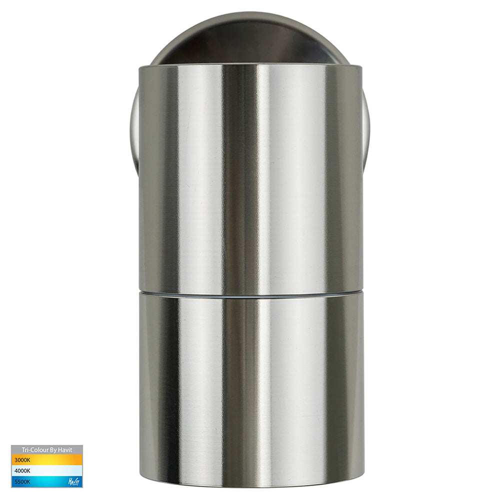 Tivah 5W CCT 240V GU10 LED Fixed Wall Light 316 Stainless Steel - HV1107GU10T