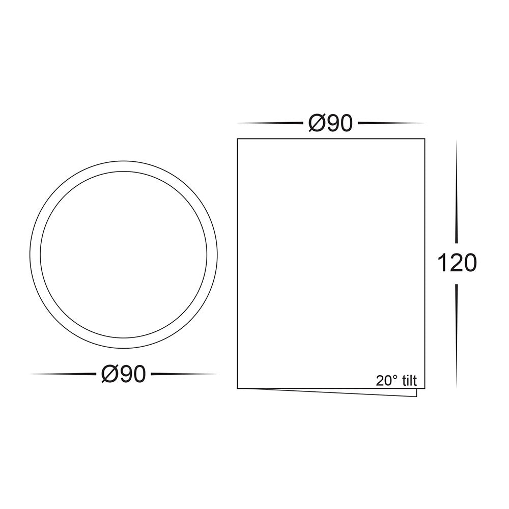 Nella 12W CCT 12V DC LED Tilt Downlight Black - HV5813T-BLK-12V