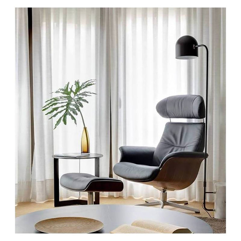 Luca Floor Lamp Matt Black / White Marble - ARO.P1237