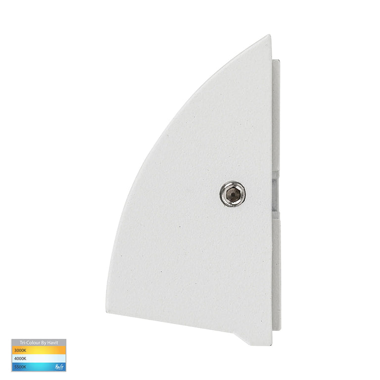 Taso 3.5W CCT 12V DC LED Rectangular Step Light Matt White - HV3270T-WHT-12V