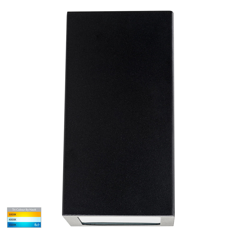 Taper 9W CCT 240V E27 LED Wall Wedge Light Matt Black - HV3601T-BLK