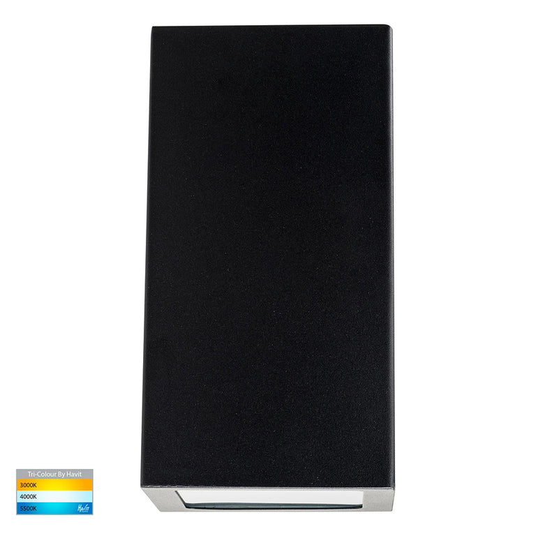 Taper 9W CCT 240V E27 LED Wall Wedge Light Matt Black - HV3601T-BLK