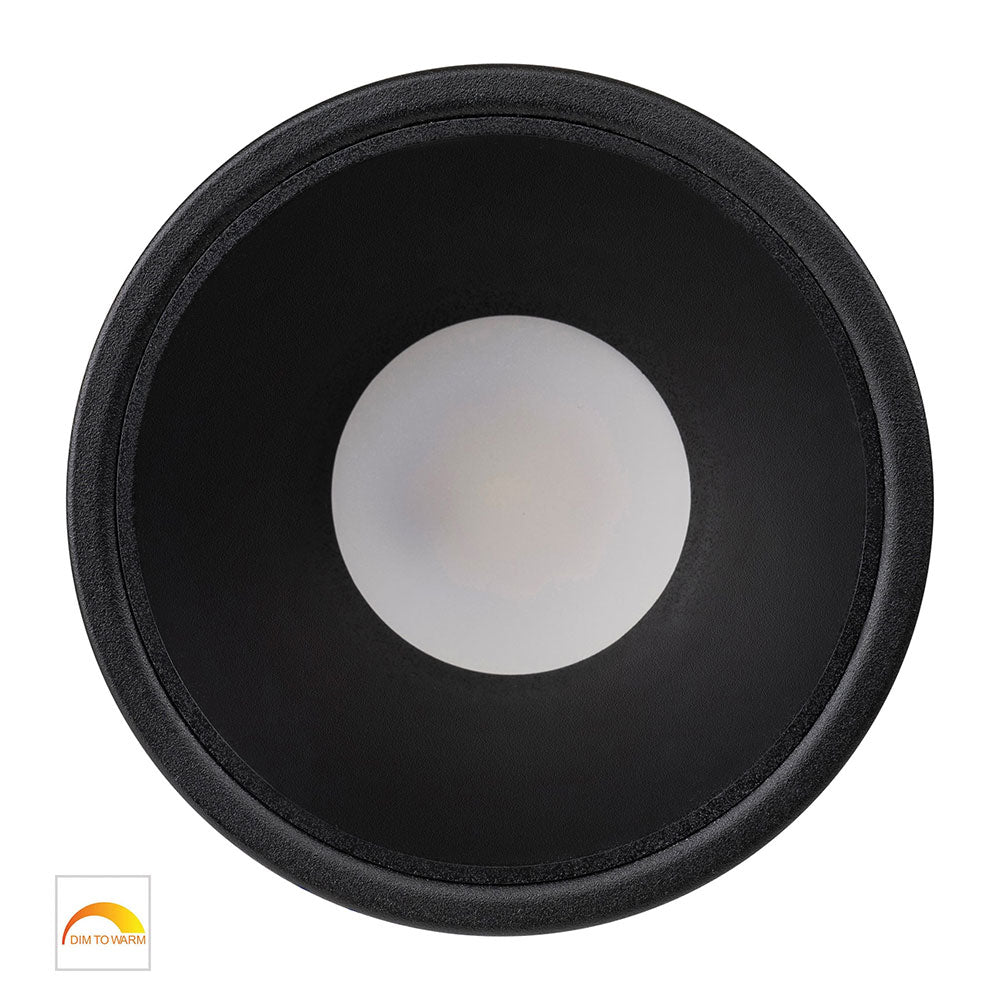 Gleam 9W 240V LED 97mm Downlight Black & Black / Warm - HV5528D2W-BB
