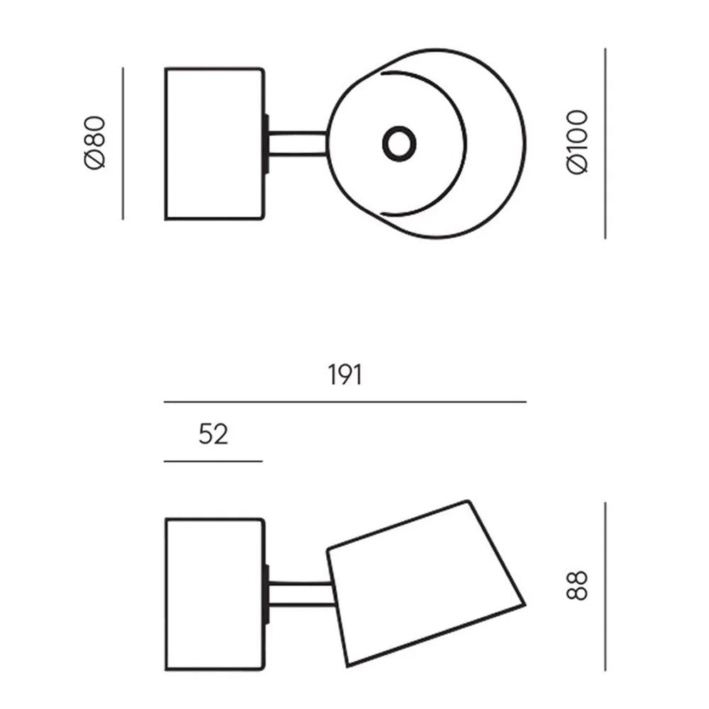 Nera LED Wall Light Matt Black - ARO.A1229