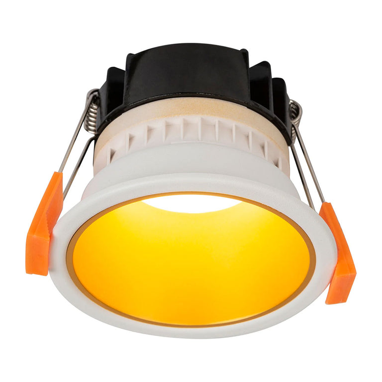 Gleam 9W 240V LED 82mm Downlight White & Gold / Warm - HV5529D2W-WG