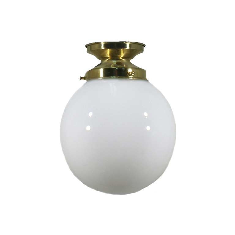 DIY Batten Fix Brass With 6" Sphere Opal Glass - LOI3000029A