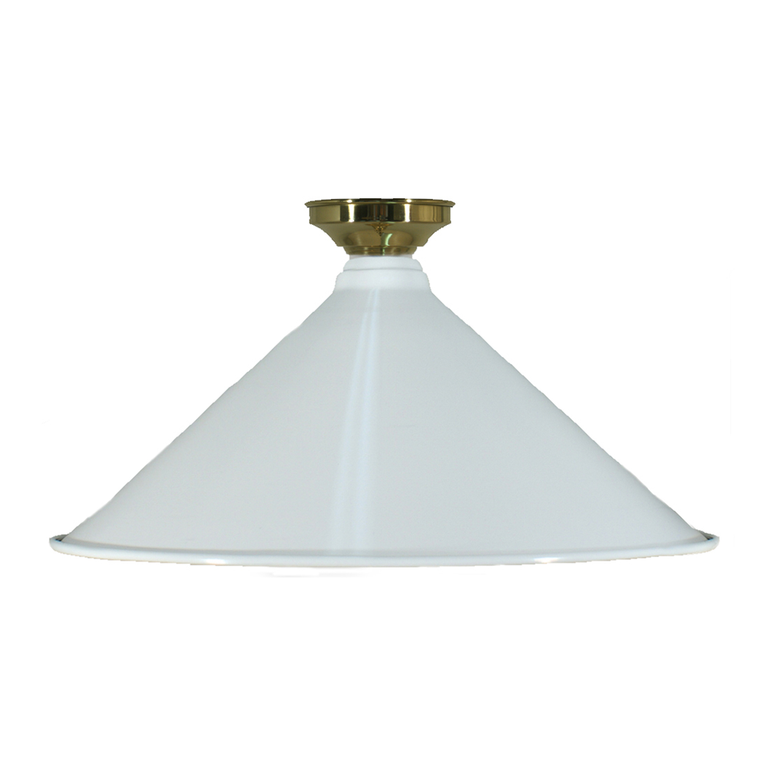 DIY Batten Fix Brass With 390mm Edwardian White Shade - LOI3000126A
