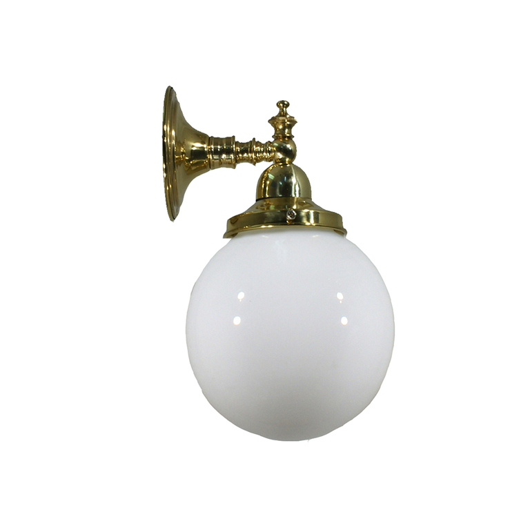 Koscina Wall Light Brass With 6" Opal Gloss Glass - LOI3000351A