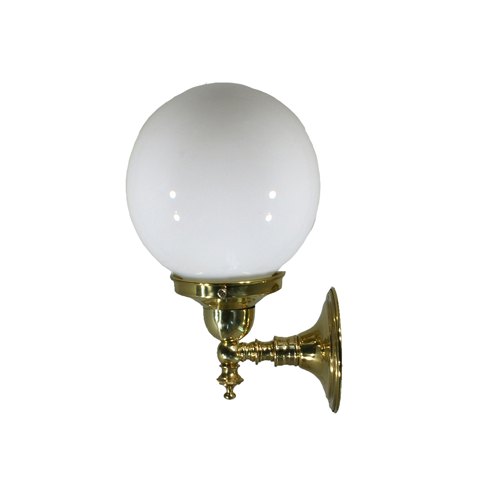 Koscina Wall Light Brass With 6" Opal Gloss Glass - LOI3000351A