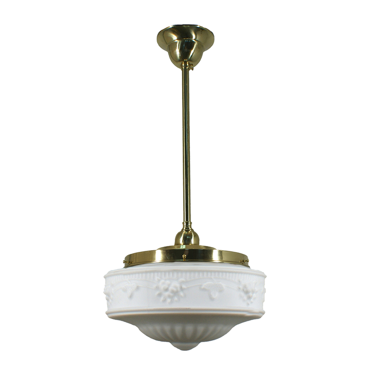 Single Rod Pendant Brass With 11" Senator Opal Matt Glass - LOI3000247A