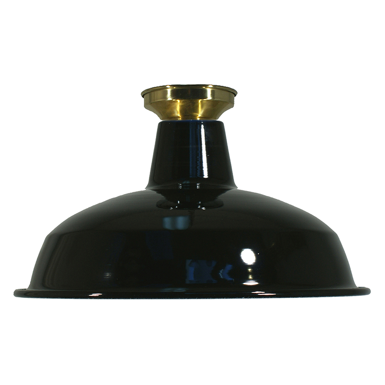 DIY Batten Fix Brass With 300mm Warehouse Black Shade - LOI3000329A