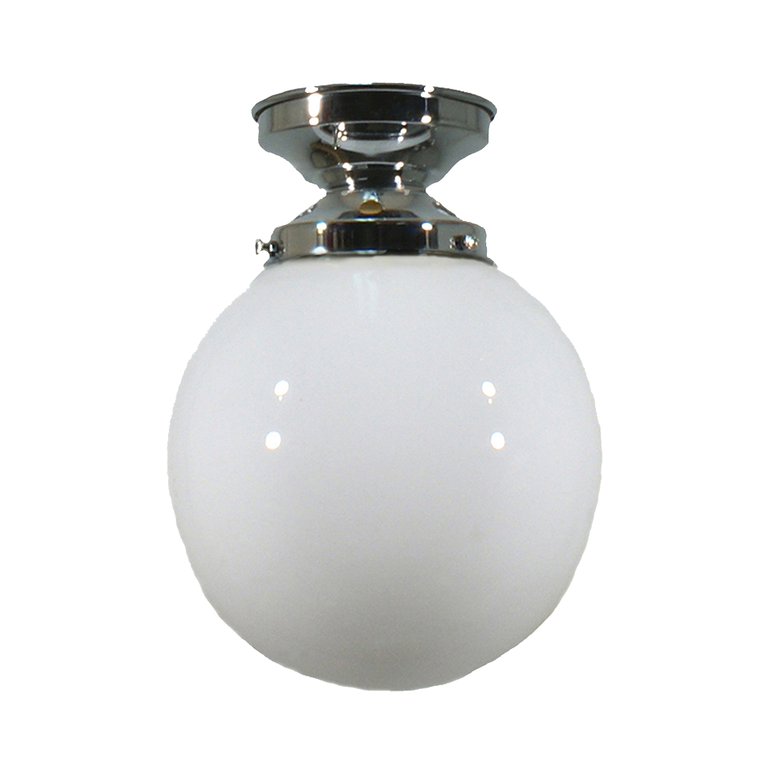 DIY Batten Fix Chrome With 6" Sphere Opal Gloss Glass - LOI3010024A