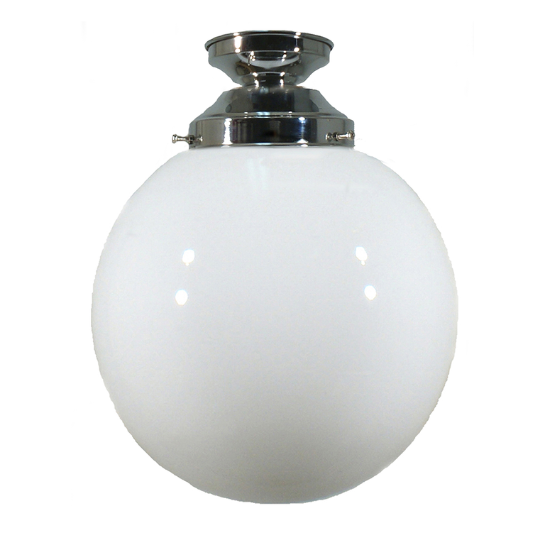 DIY Batten Fix Chrome With 10" Sphere Opal Gloss Glass - LOI3010027A
