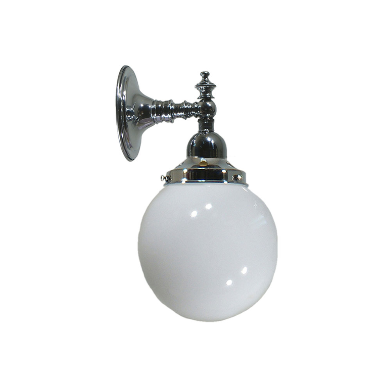 Koscina Wall Light Chrome With 6" Opal Gloss Glass - LOI3010105A