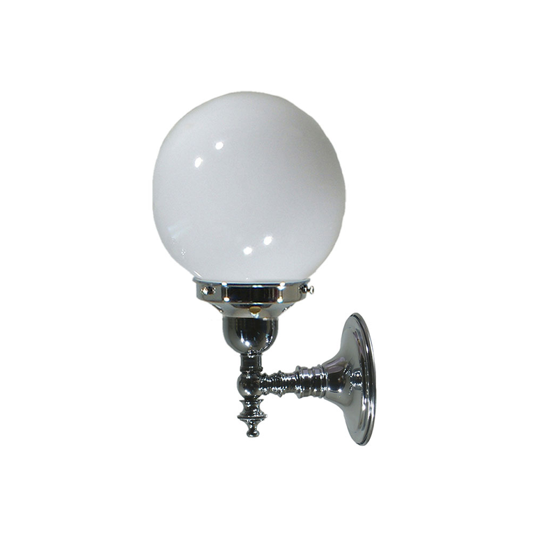 Koscina Wall Light Chrome With 6" Opal Gloss Glass - LOI3010105A