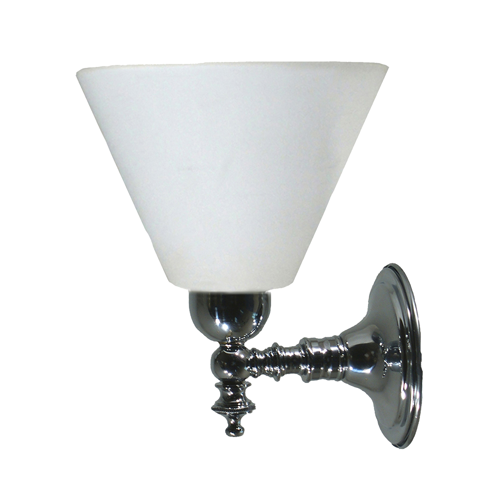 Koscina Wall Light Chrome With Cono Opal Matt Glass - LOI3010107A