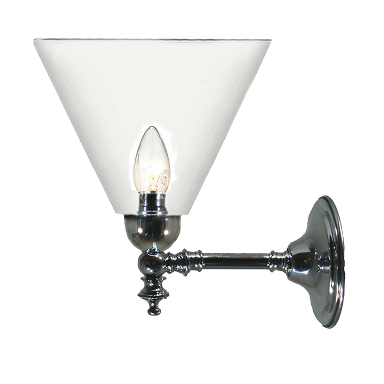 Waubra Wall Light Chrome With Cono Clear Glass - LOI3010218A