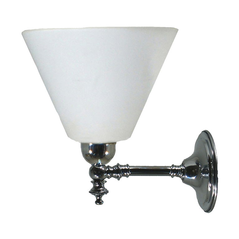 Waubra Wall Light Chrome With Cono Opal Glass - LOI3010219A