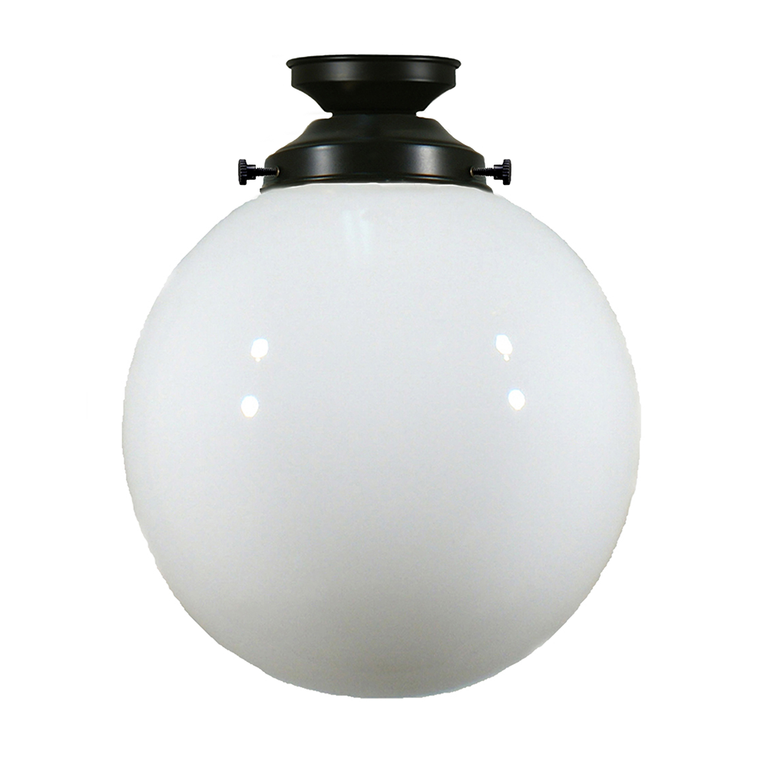 DIY Batten Fix Patina With 10" Sphere Opal Gloss Glass - LOI3020020A