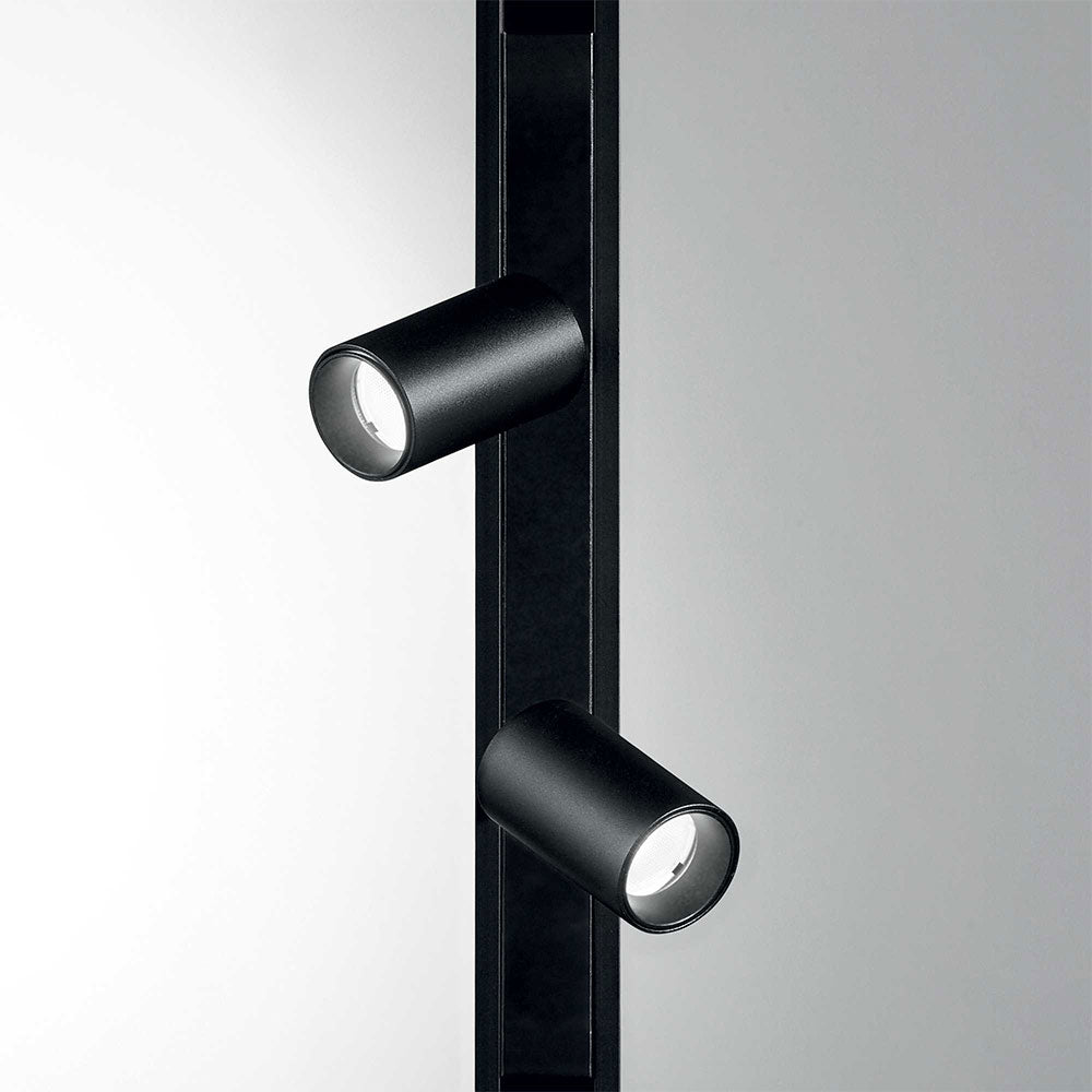 Ego Magnetic Double 2 x 5W LED Dimmable Track Light Black / Warm White - 303604