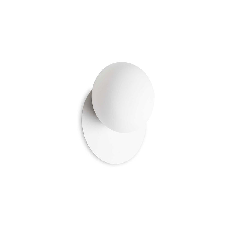Ninfea AP1 Circle Contemporary Wall Light White - 306940