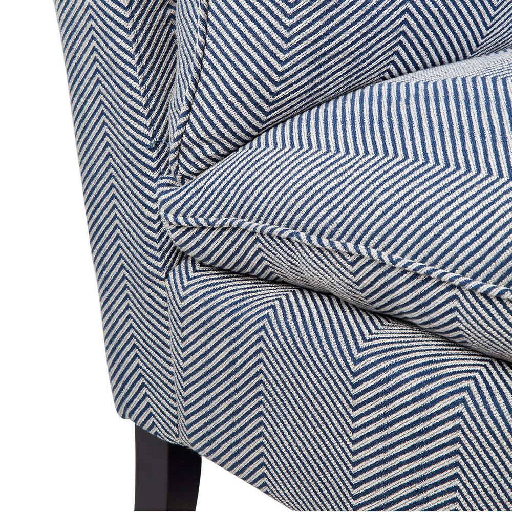 Candace Occasional Chair Chevron Blue Linen - 31024