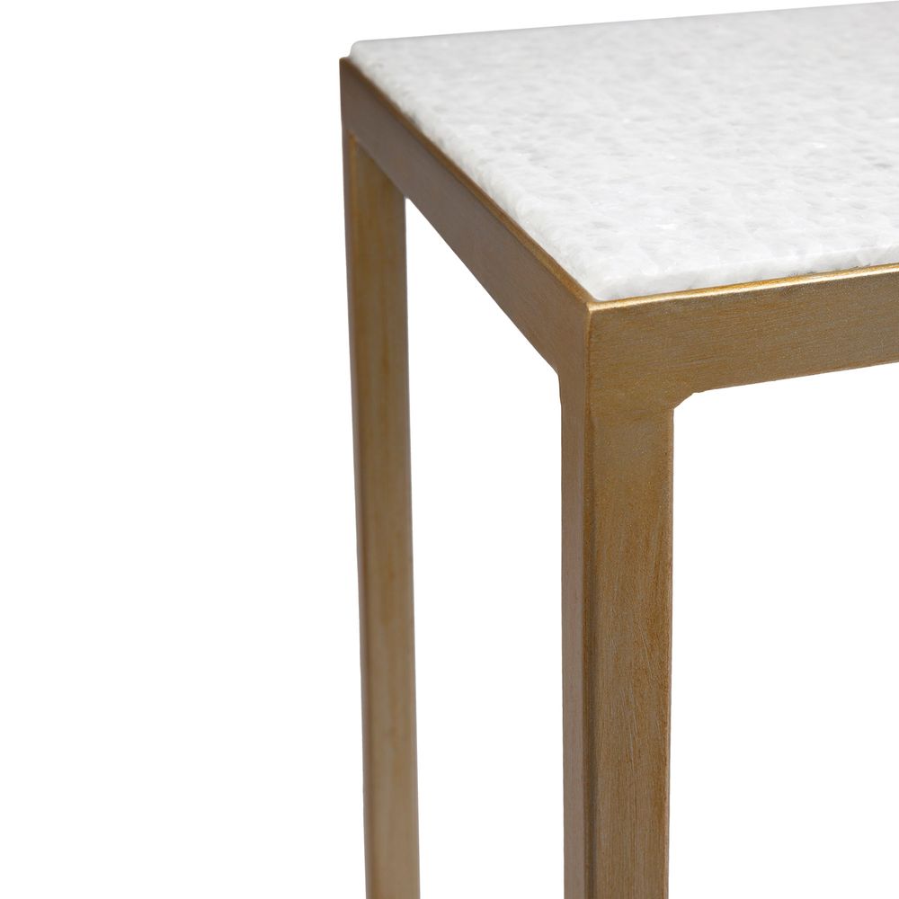 Chloe Stone Console Table Large Antique Gold - 31168
