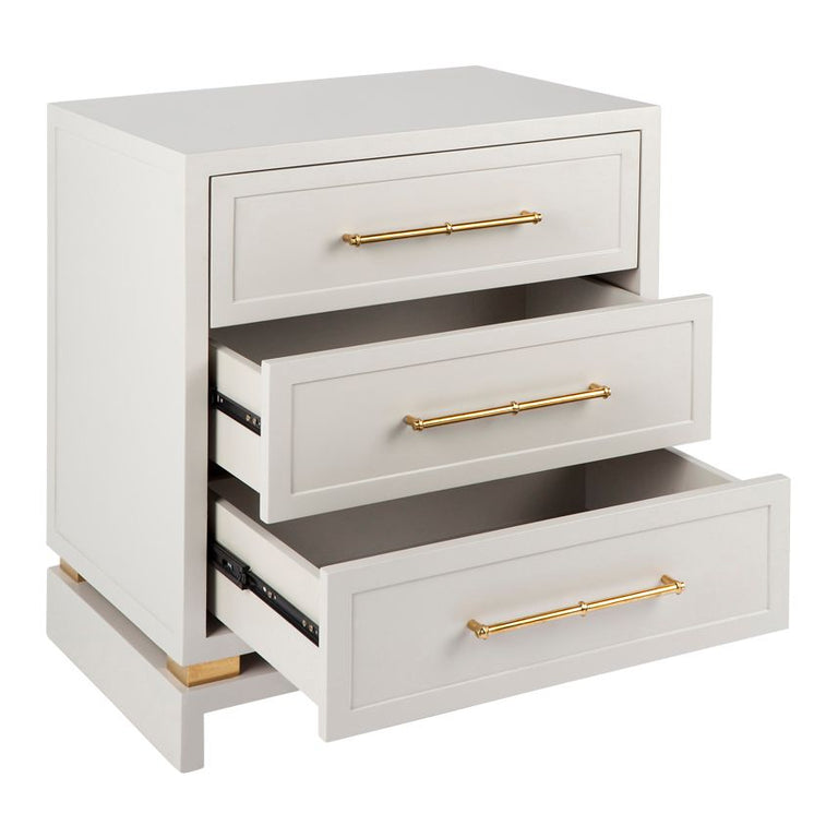 Pearl Bedside Table Large Grey - 31513