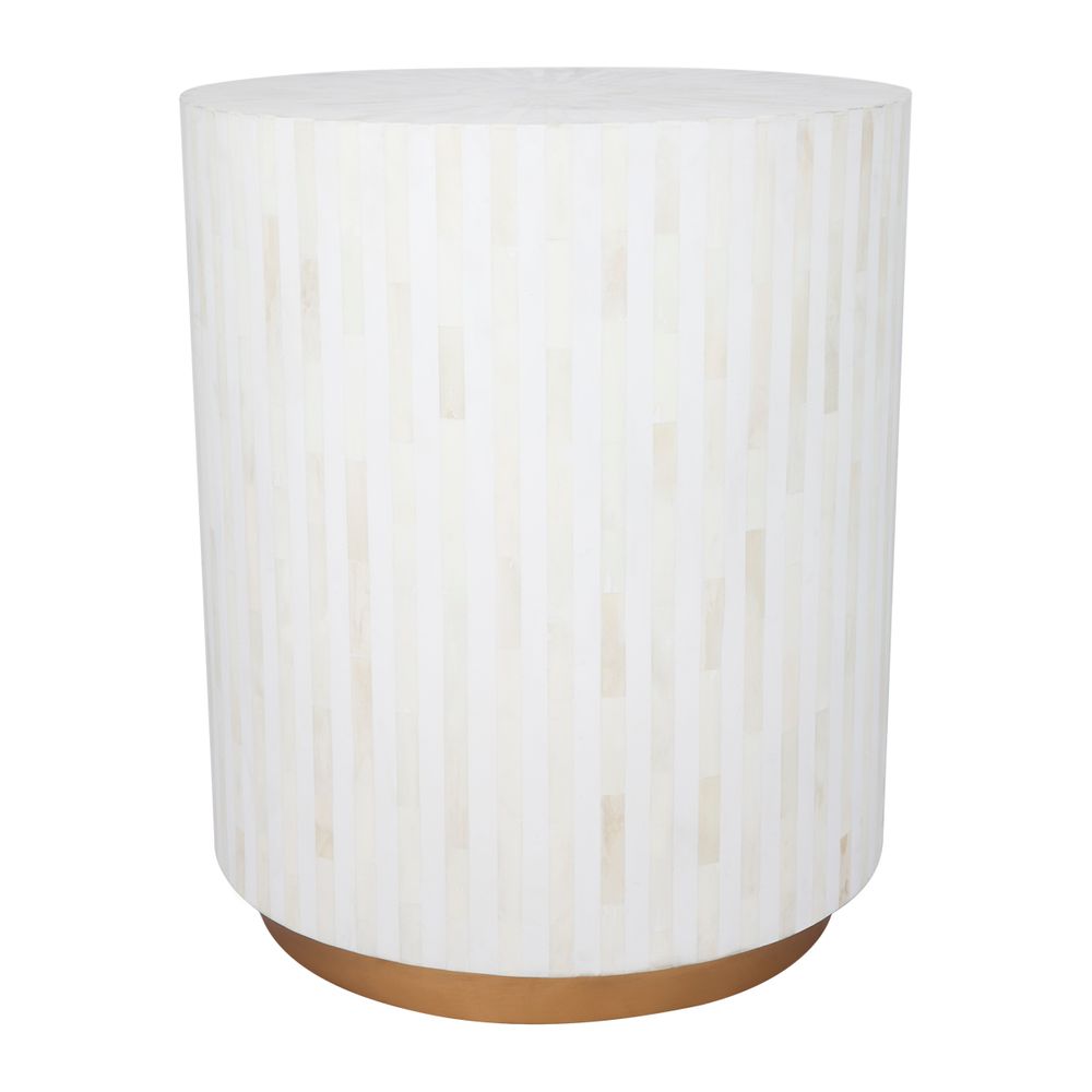 Makayla Bone Inaly Side Table Natural - 31647